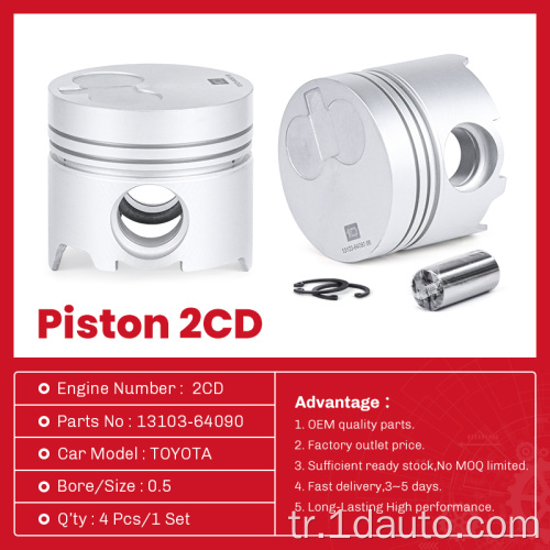 Toyota için Otomatik Parçalar Motor Pistonu 2CD 13103-64090